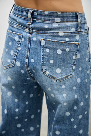 P8289M, HIGH RISE WIDE LEG WITH DOT PRINT