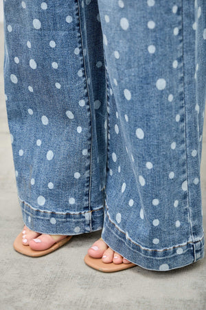 P8289M, HIGH RISE WIDE LEG WITH DOT PRINT