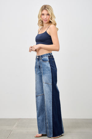 P8291M , HIGH RISE WIDE STRAIGHT WITH SIDE CONTRAST