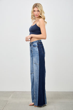 P8291M , HIGH RISE WIDE STRAIGHT WITH SIDE CONTRAST