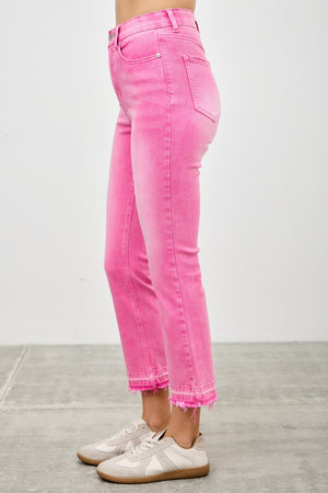 P8295, HIGH RISE CROP FLARE CAPRI WITH DESTROY