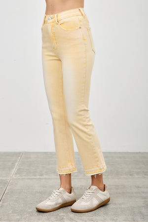 P82958, PLUS HIGH RISE CROP FLARE CAPRI WITH DESTROY