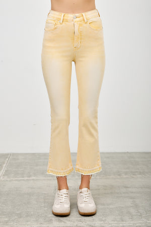 P82958, PLUS HIGH RISE CROP FLARE CAPRI WITH DESTROY