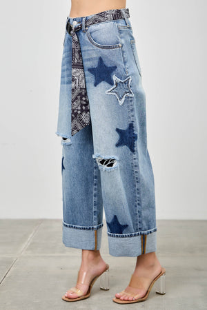 P82968M , PLUS HIGH RISE CUFFED LOW CURVE BARREL WITH STAR 