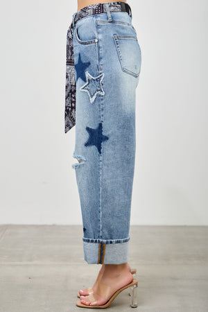 P82968M , PLUS HIGH RISE CUFFED LOW CURVE BARREL WITH STAR 