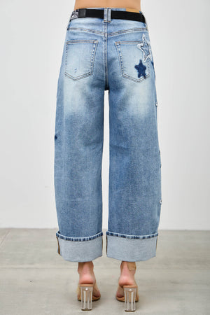 P82968M , PLUS HIGH RISE CUFFED LOW CURVE BARREL WITH STAR 