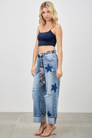 P82968M , PLUS HIGH RISE CUFFED LOW CURVE BARREL WITH STAR 