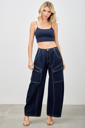 P8318M,  HIGH RISE CARGO BAGGY