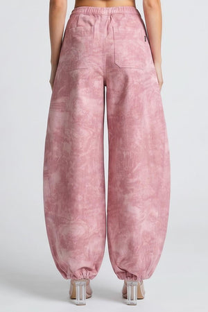 P8303, HIGH RISE PRINTED CARGO BAGGY