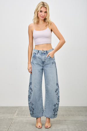 P8309L, HIGH RISE LOW CURVE BARREL WITH EMBROIDERY