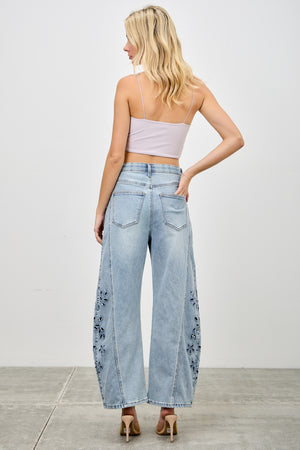 P8309L, HIGH RISE LOW CURVE BARREL WITH EMBROIDERY