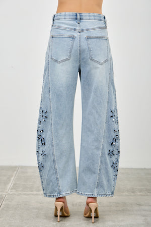 P8309L, HIGH RISE LOW CURVE BARREL WITH EMBROIDERY