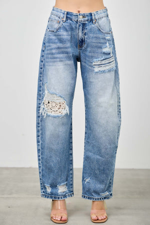 P83118ML , PLUS HIGH RISE BARREL WITH CROCHET