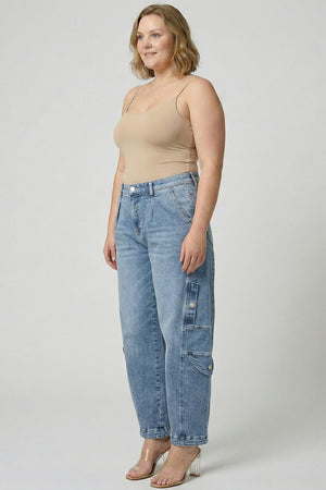 P83188M,  PLUS HIGH RISE CARGO BAGGY