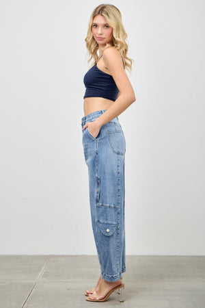 P83188M,  PLUS HIGH RISE CARGO BAGGY