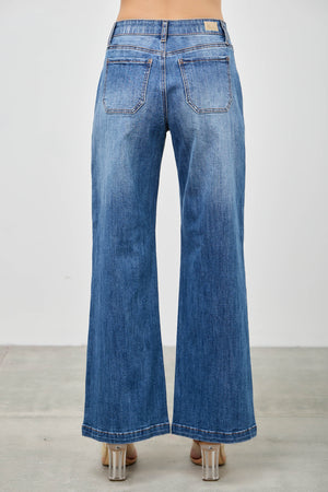 P8320M, MID RISE WIDE STRAIGHT WITH FRONT POCKET