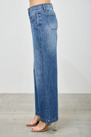 P8320M, MID RISE WIDE STRAIGHT WITH FRONT POCKET