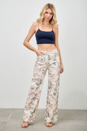 P83218, PLUS HIGH RISE WIDE STRAIGHT WITH PRINT