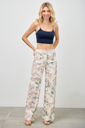 P83218, PLUS HIGH RISE WIDE STRAIGHT WITH PRINT