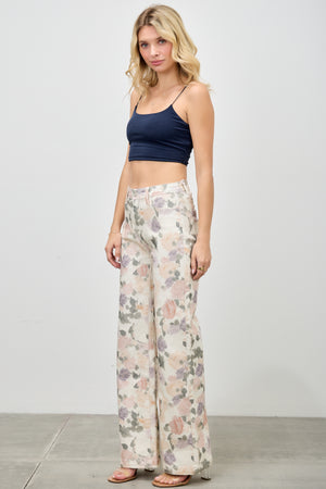 P83218, PLUS HIGH RISE WIDE STRAIGHT WITH PRINT