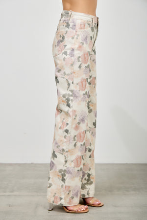 P83218, PLUS HIGH RISE WIDE STRAIGHT WITH PRINT