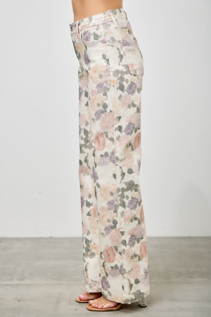 P83218, PLUS HIGH RISE WIDE STRAIGHT WITH PRINT