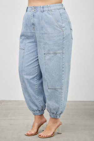 P83248ML, PLUS HIGH RISE BAGGY JOGGER