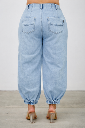 P83248ML, PLUS HIGH RISE BAGGY JOGGER