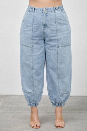 P83248ML, PLUS HIGH RISE BAGGY JOGGER