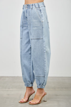 P83248ML,  PLUS HIGH RISE BAGGY JOGGER