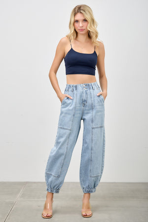 P83248ML,  PLUS HIGH RISE BAGGY JOGGER