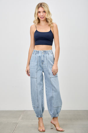 P83248ML,  PLUS HIGH RISE BAGGY JOGGER