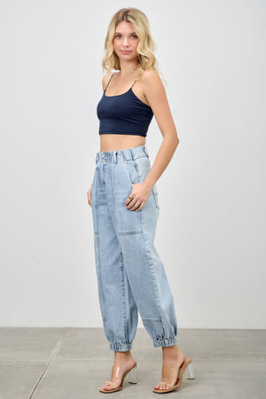 P83248ML,  PLUS HIGH RISE BAGGY JOGGER