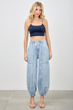 P83248ML,  PLUS HIGH RISE BAGGY JOGGER