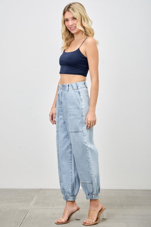 P83248ML,  PLUS HIGH RISE BAGGY JOGGER