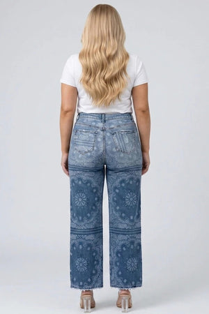 P83328MD, PLUS MID RISE STRAIGHT WITH LASER PRINT
