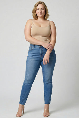 P83388ML, PLUS HIGH RISE  ANKLE  SKINNY