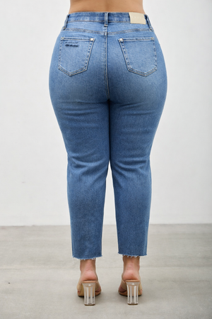 P83388ML, PLUS HIGH RISE  ANKLE  SKINNY