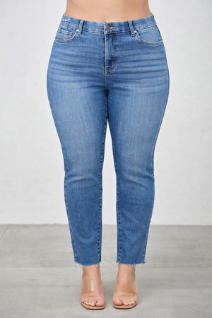 P83388ML, PLUS HIGH RISE  ANKLE  SKINNY