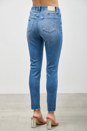 P83388ML, PLUS HIGH RISE  ANKLE  SKINNY