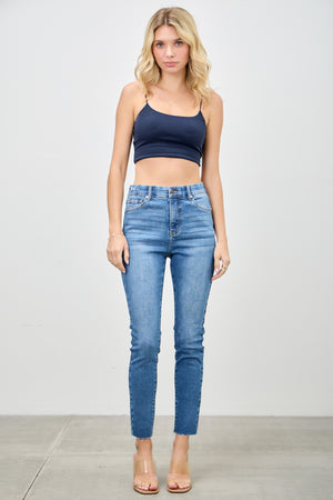 P83388ML, PLUS HIGH RISE  ANKLE  SKINNY