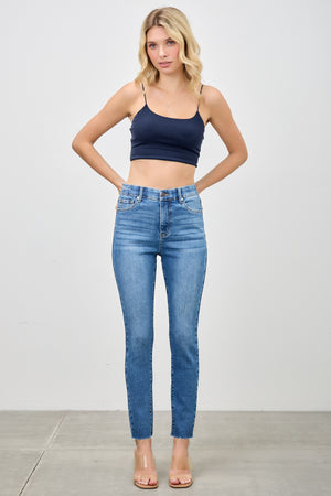 P83388ML, PLUS HIGH RISE  ANKLE  SKINNY