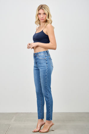 P83388ML, PLUS HIGH RISE  ANKLE  SKINNY