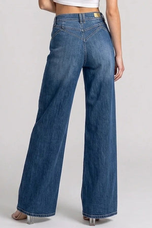 P8344D, MID RISE DOUBLE POCKET WIDE LEG   