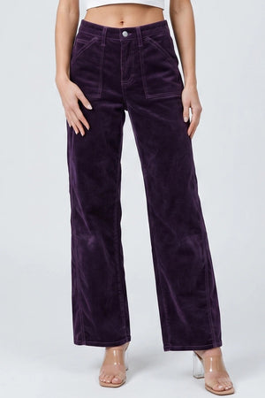 P8366, HIGH RISE STRAIGHT LEG WITH CORDUROY