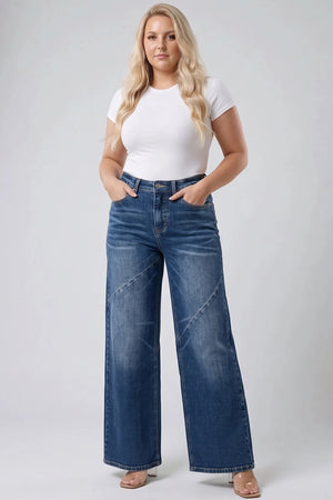 P83738MD, PLUS MID RISE WIDE LEG