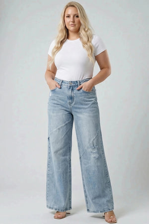 P83738L, PLUS MID RISE WIDE LEG