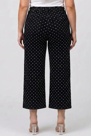 P83988, PLUS MID RISE CROP WIDE WITH DOT PRINT