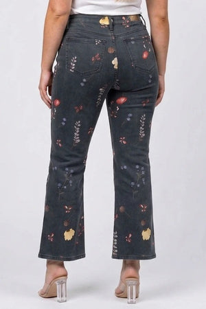 P84088, PLUS MID RISE FLARE WITH PRINT