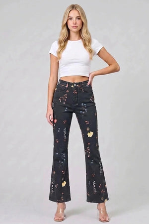 P8408, MID RISE FLARE WITH PRINT